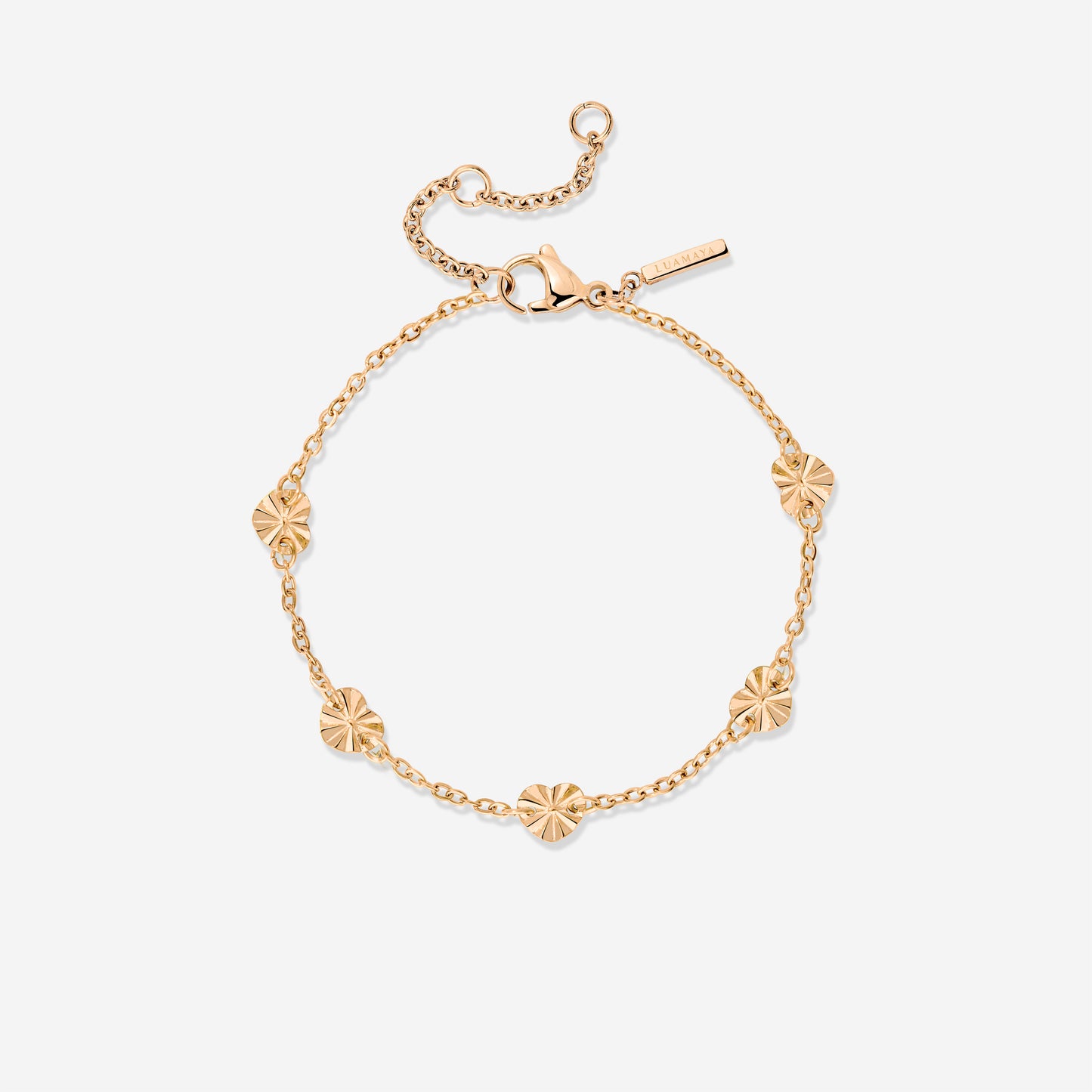 Glass Heart Bracelet Roségold