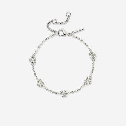 Glass Heart Bracelet Silber