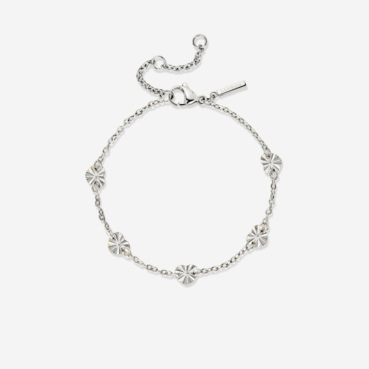 Glass Heart Bracelet Silber