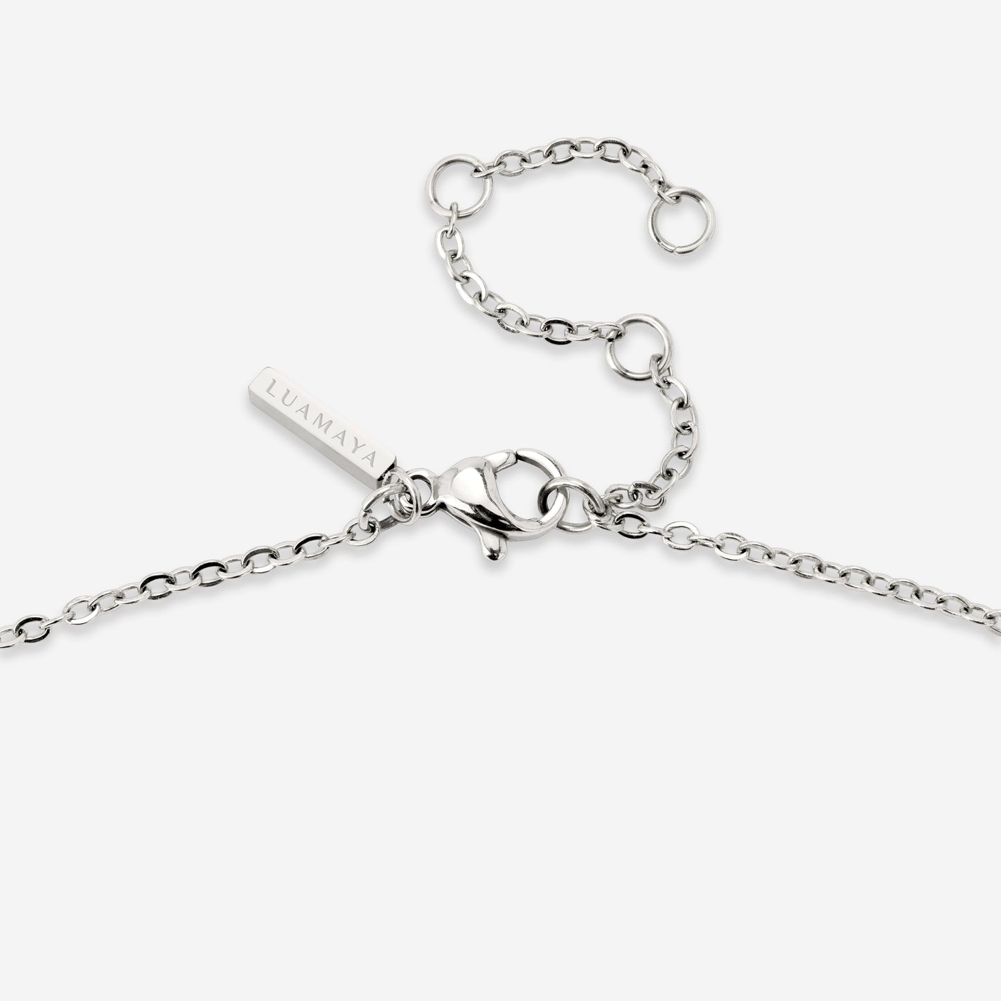 Glass Heart Necklace Silber