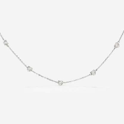 Glass Heart Necklace Silber