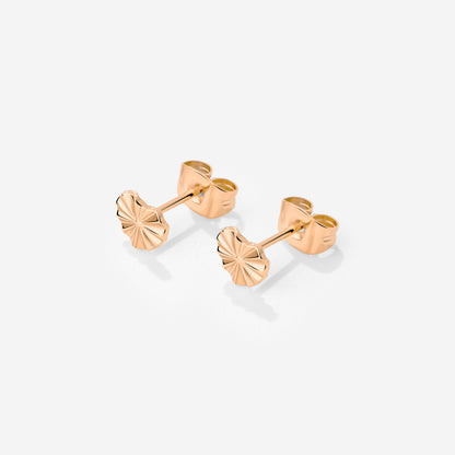 Glass Heart Studs Roségold