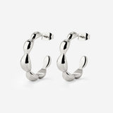 Graceful Curves Hoop Studs Silber