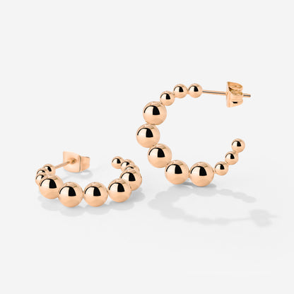 Infinite Beads Hoop Studs Roségold