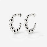 Infinite Beads Hoop Studs Silber