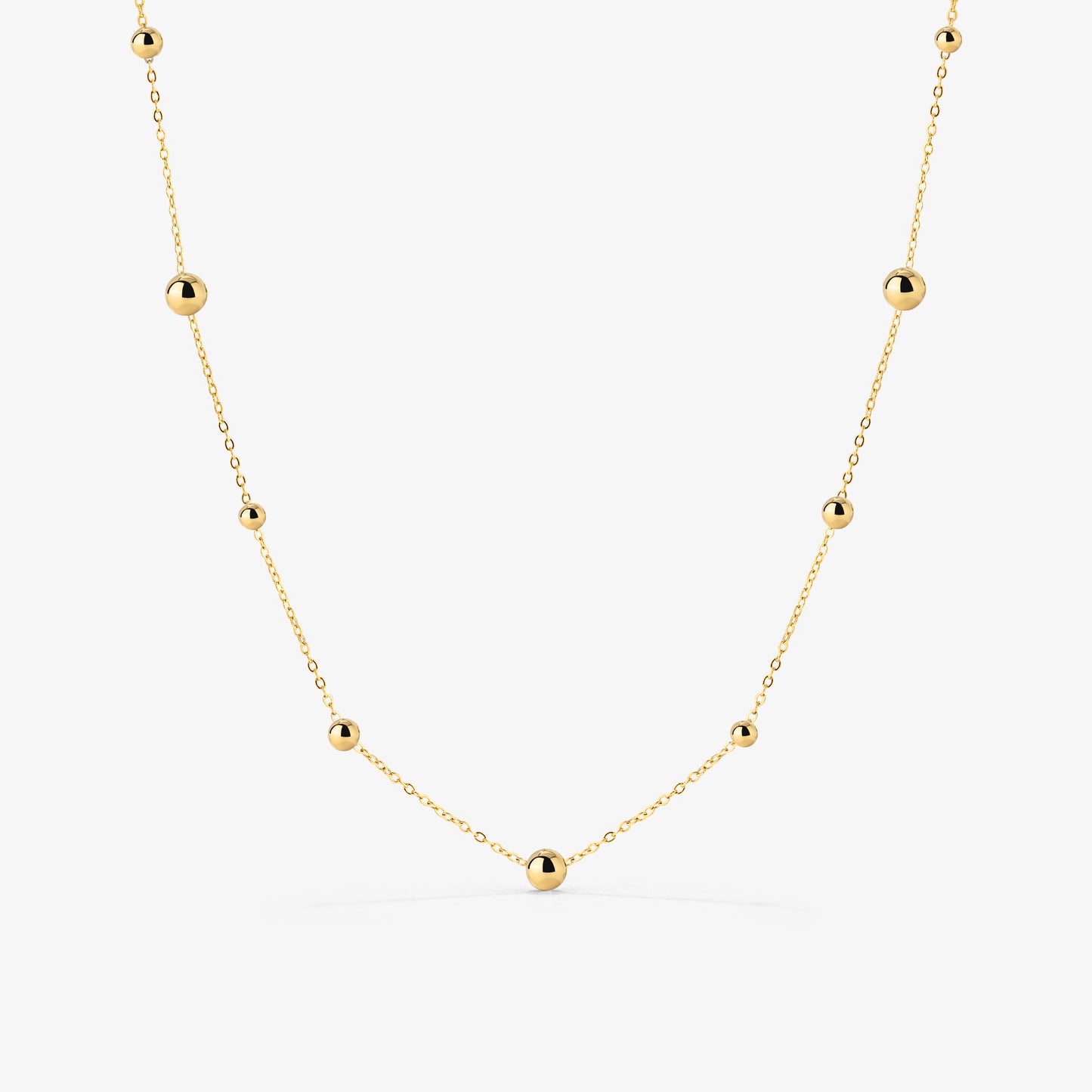 Infinite Beads Necklace Gold