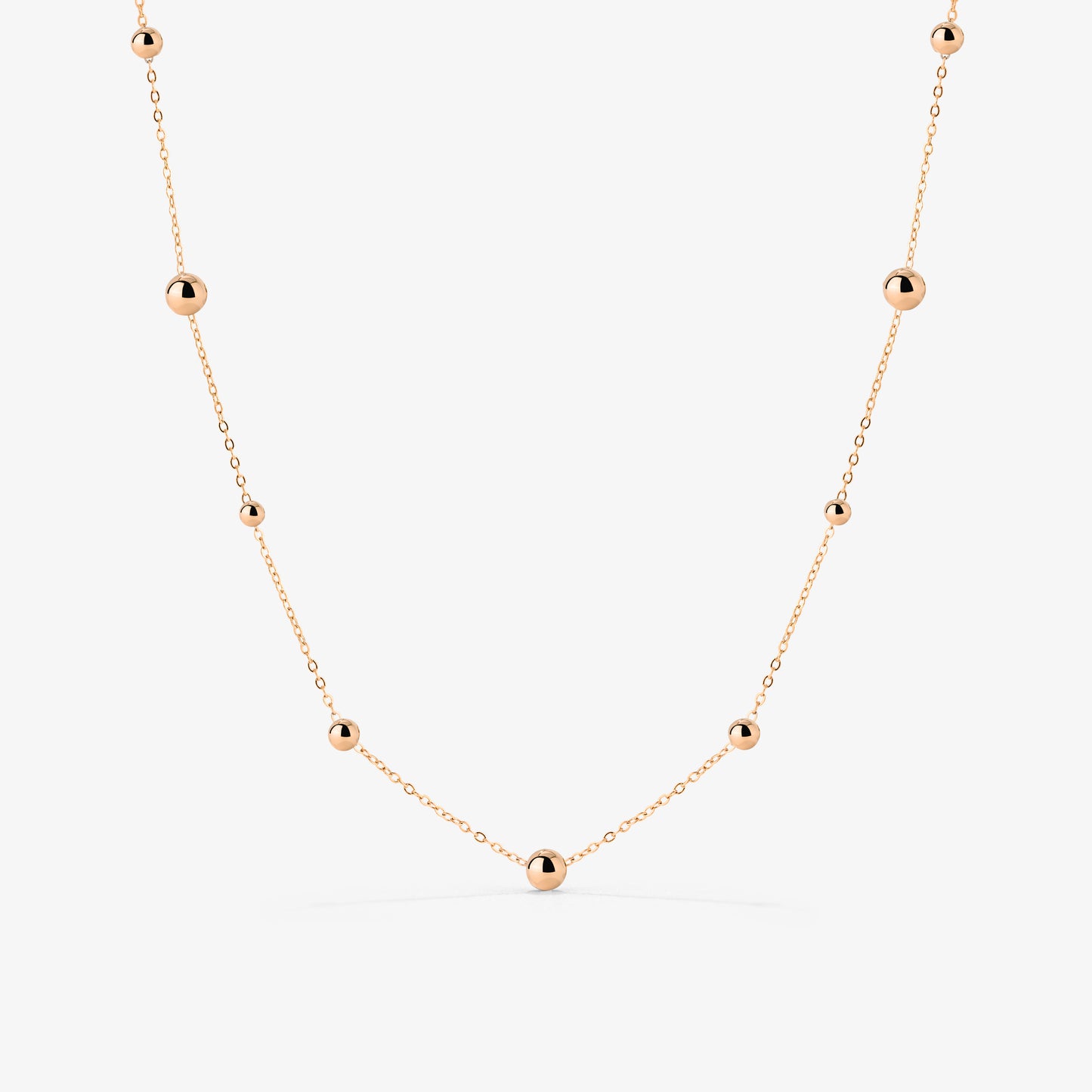 Infinite Beads Necklace Roségold