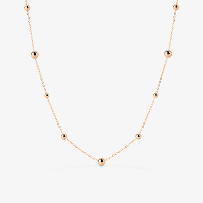 Infinite Beads Necklace Roségold