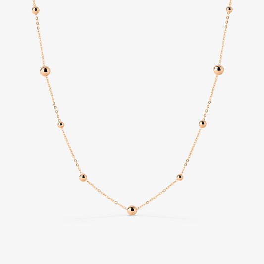 Infinite Beads Necklace Roségold