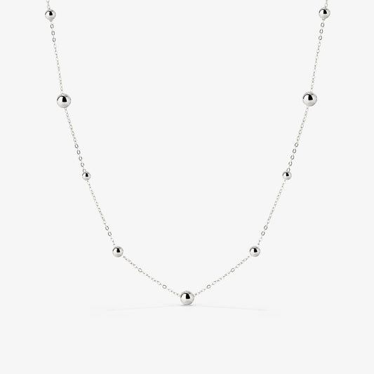 Infinite Beads Necklace Silber
