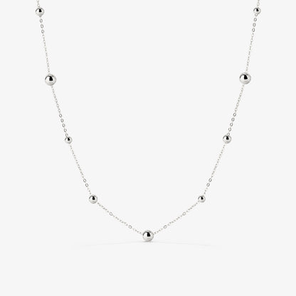 Infinite Beads Necklace Silber