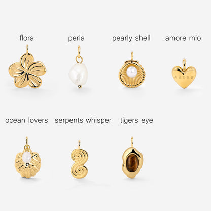 Oval Links Charm Necklace Set