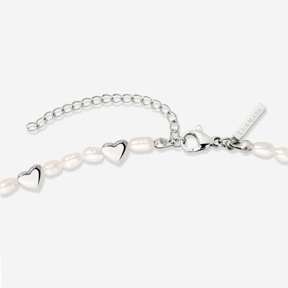Love Pearls Necklace Silber