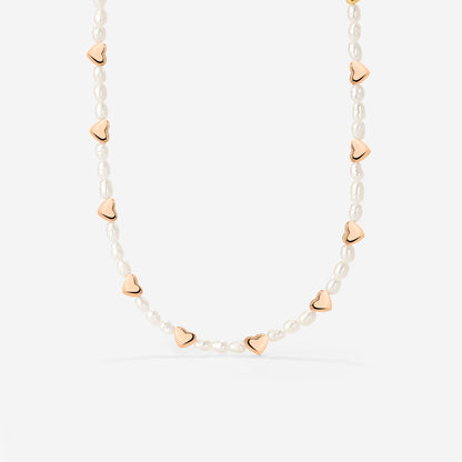 Love Pearls Necklace Roségold