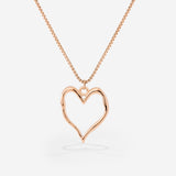 Melting Heart Necklace Roségold
