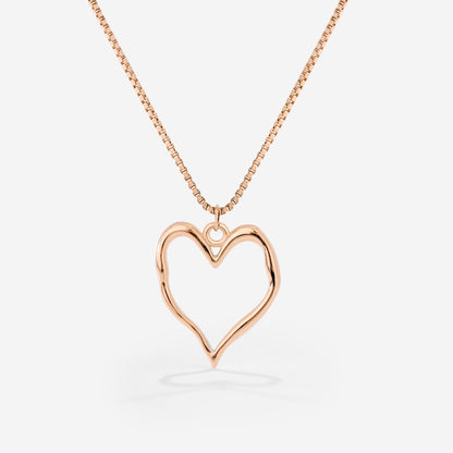 Melting Heart Necklace Roségold