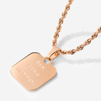 Mom, I am a rich man Necklace Roségold