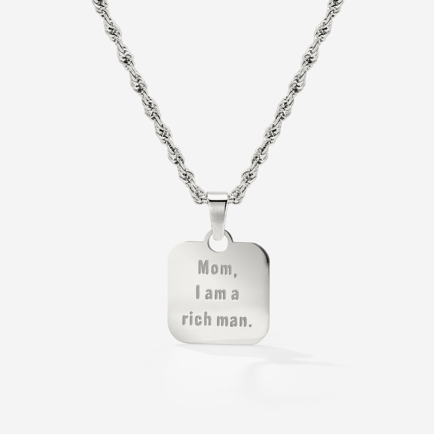 Mom, I am a rich man Necklace Silber