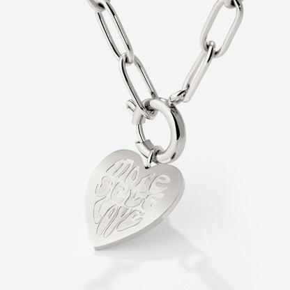 More Self-Love Oval Links Necklace Set Silber