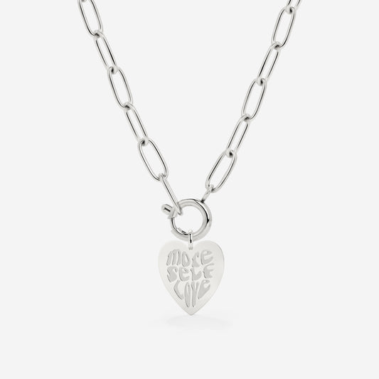 More Self-Love Oval Links Necklace Set Silber