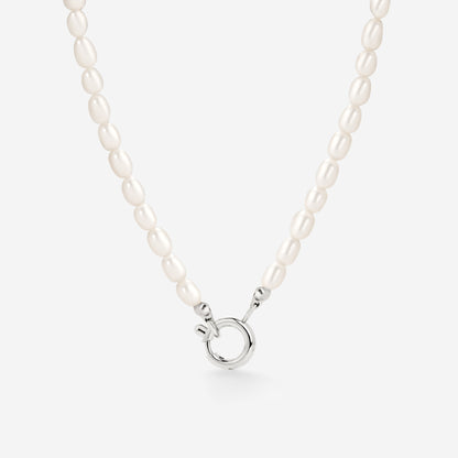 Pearly Charm Necklace Silber