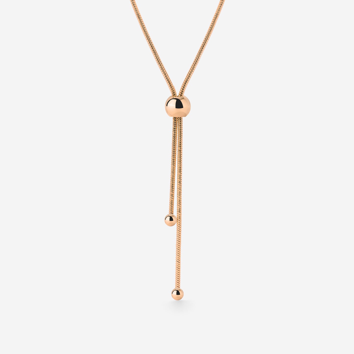 Simple Elegance Y-Necklace Roségold