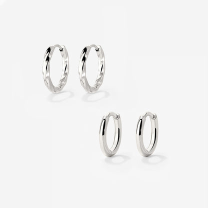 Soft 'n' Subtle Hoop Bundle Silber