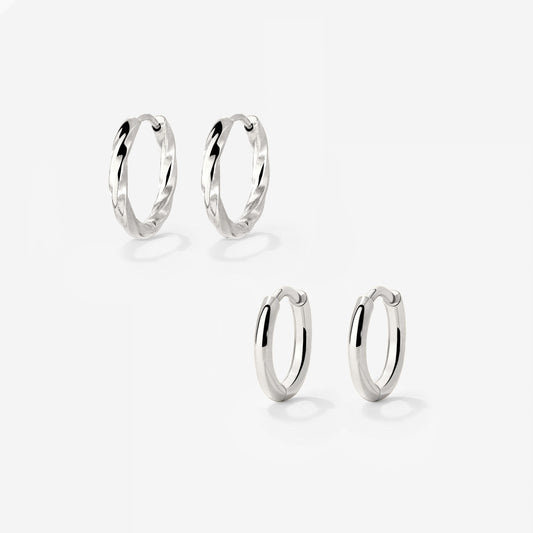 Soft 'n' Subtle Hoop Bundle Silber