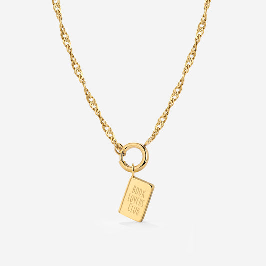 Book Lovers Club Singapore Chain Necklace Set Gold