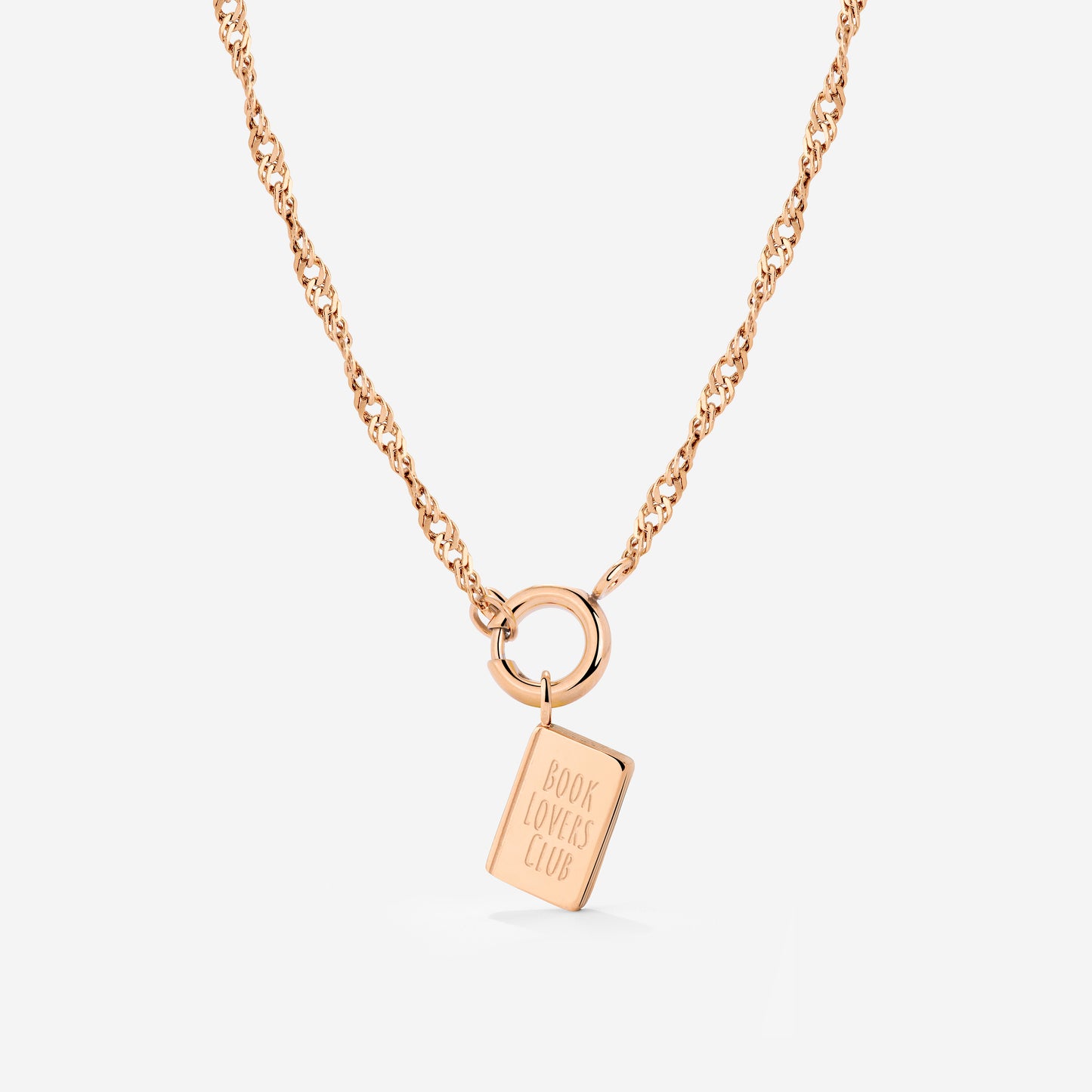 Book Lovers Club Singapore Chain Necklace Set Roségold