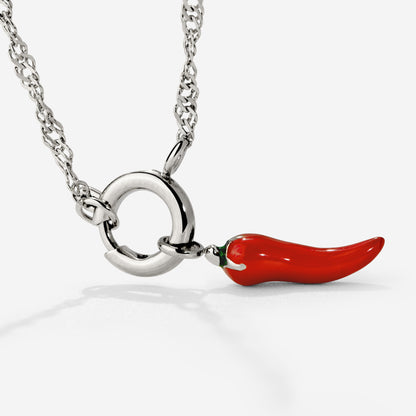 Chili Singapore Chain Necklace Set Silber