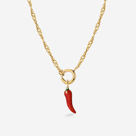 Chili Singapore Chain Necklace Set Gold