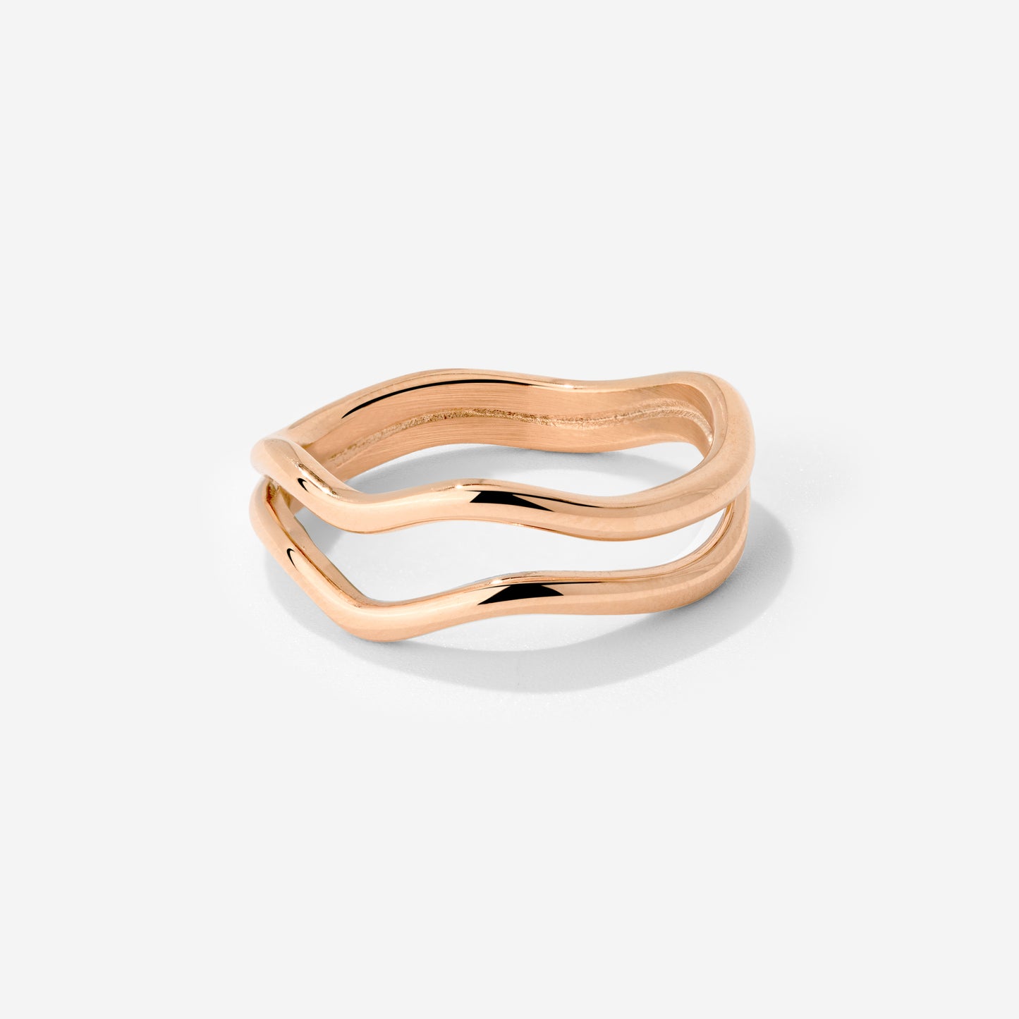 Double Wave Ring Roségold