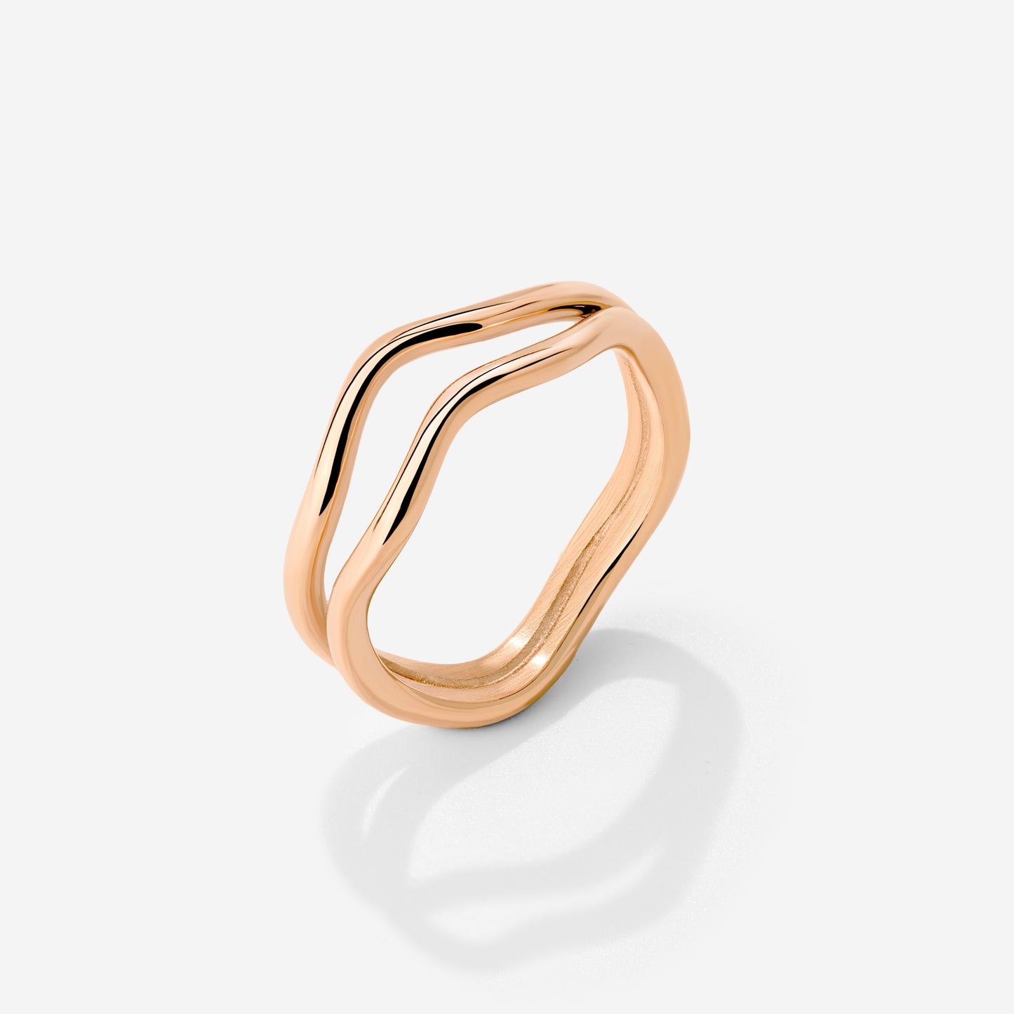 Double Wave Ring Roségold