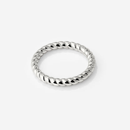 Endless Twist Ring Silber