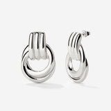 Infinity Loop Hoops Silber