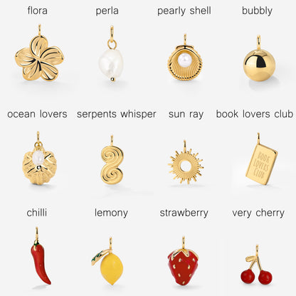 Oval Links Charm Necklace Set