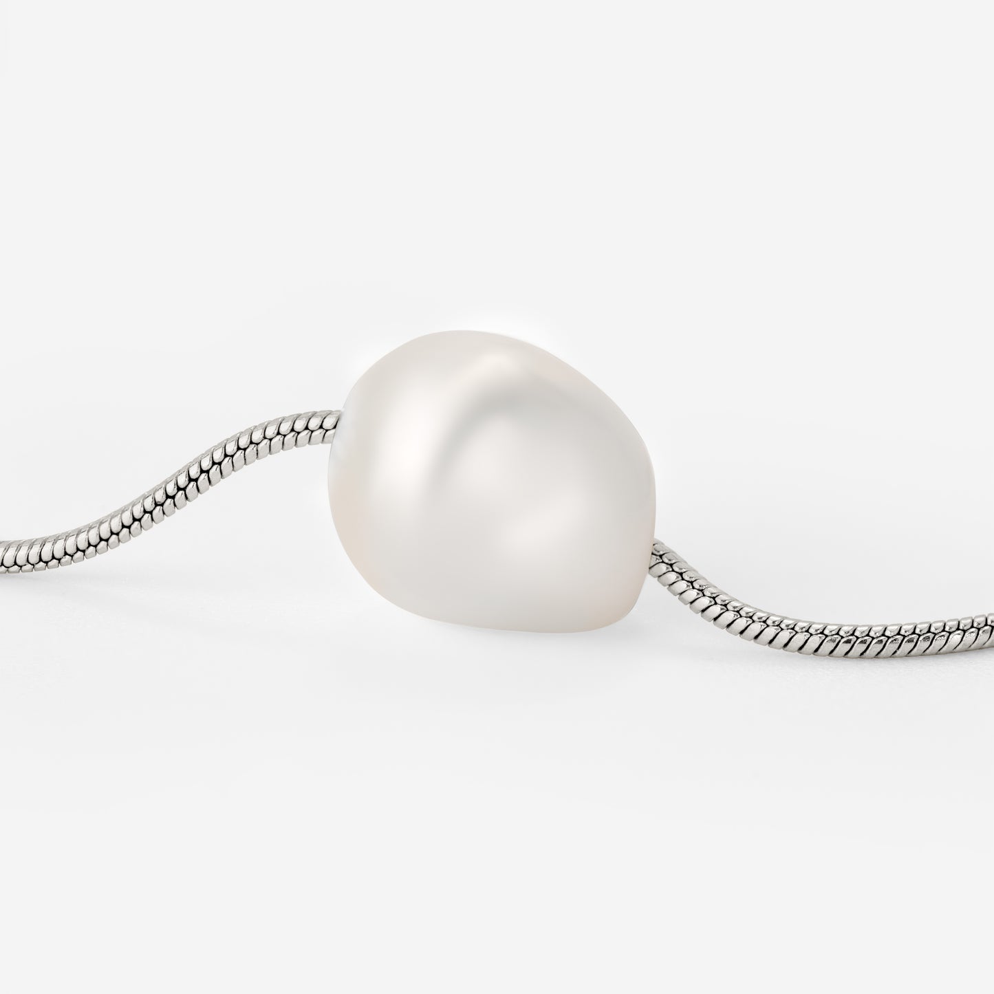 Minimalist Pearl Necklace Silber