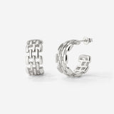 Reverie Hoop Studs Silber