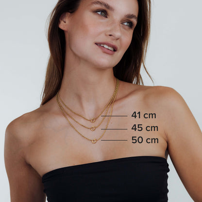 Rope Chain Charm Necklace Set