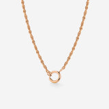 Rope Chain Charm Necklace Roségold