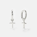 Saints Cross Hoop Set Small Silber