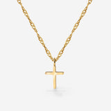 Saints Cross Necklace Gold