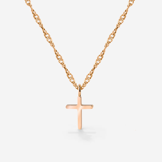 Saints Cross Necklace Roségold