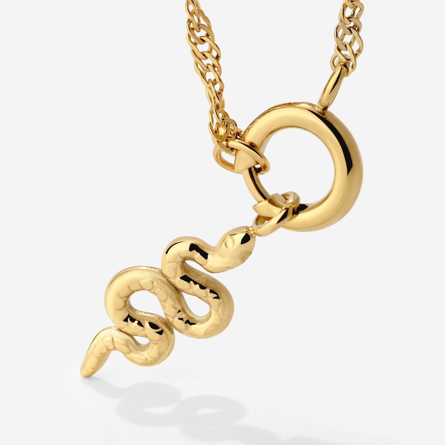 Serpent Singapore Chain Necklace Set Gold