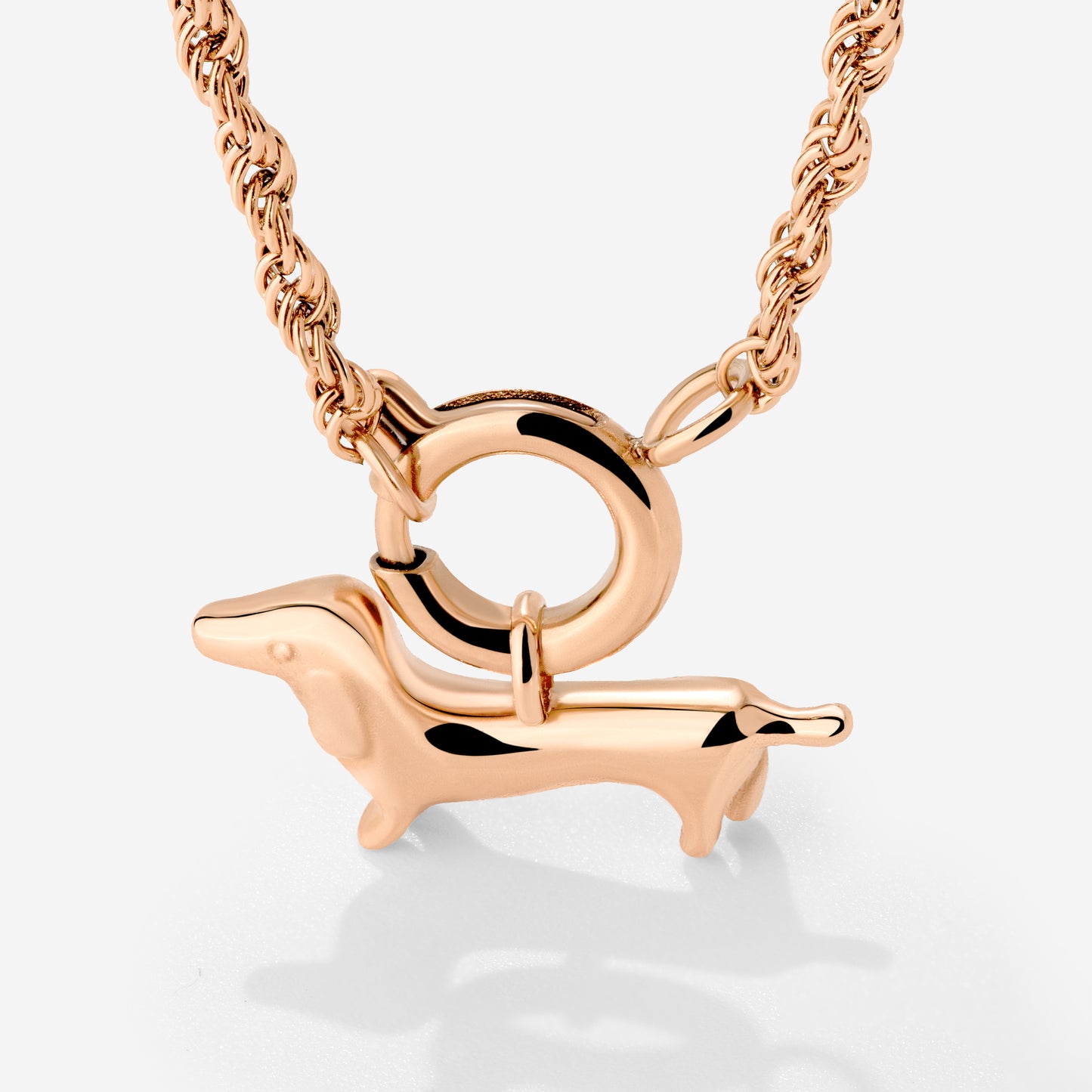 Shorty Rope Chain Necklace Set Roségold