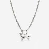 Shorty Rope Chain Necklace Set Silber