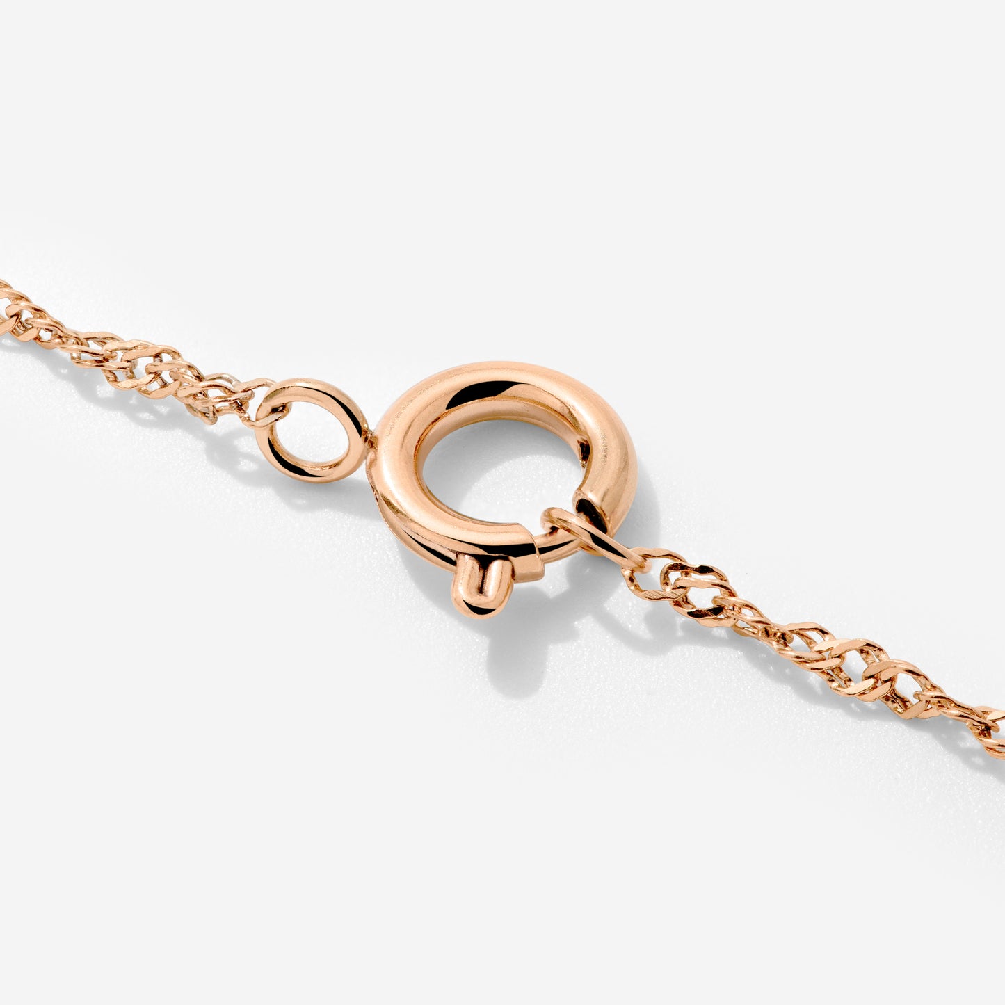 Singapore Chain Charm Necklace Roségold