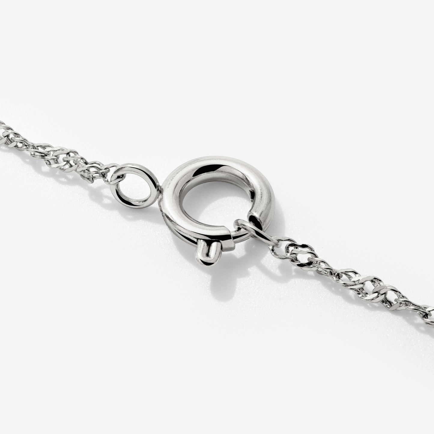 Singapore Chain Charm Necklace Silber