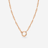 Singapore Chain Charm Necklace Roségold